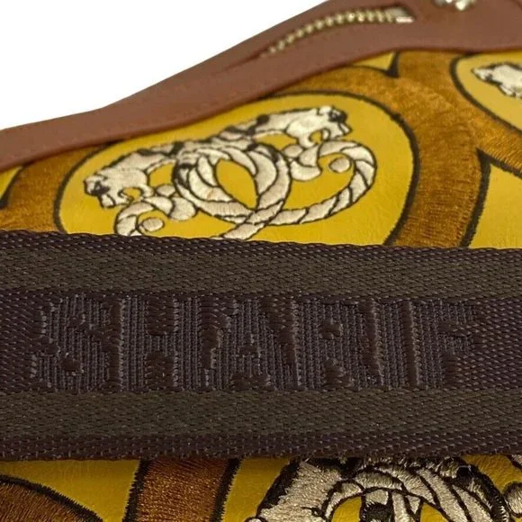 Vintage Sharif Handbag Crossbody Shoulder Purse Africa Jungle Embroidery Leather - Picture 5 of 12